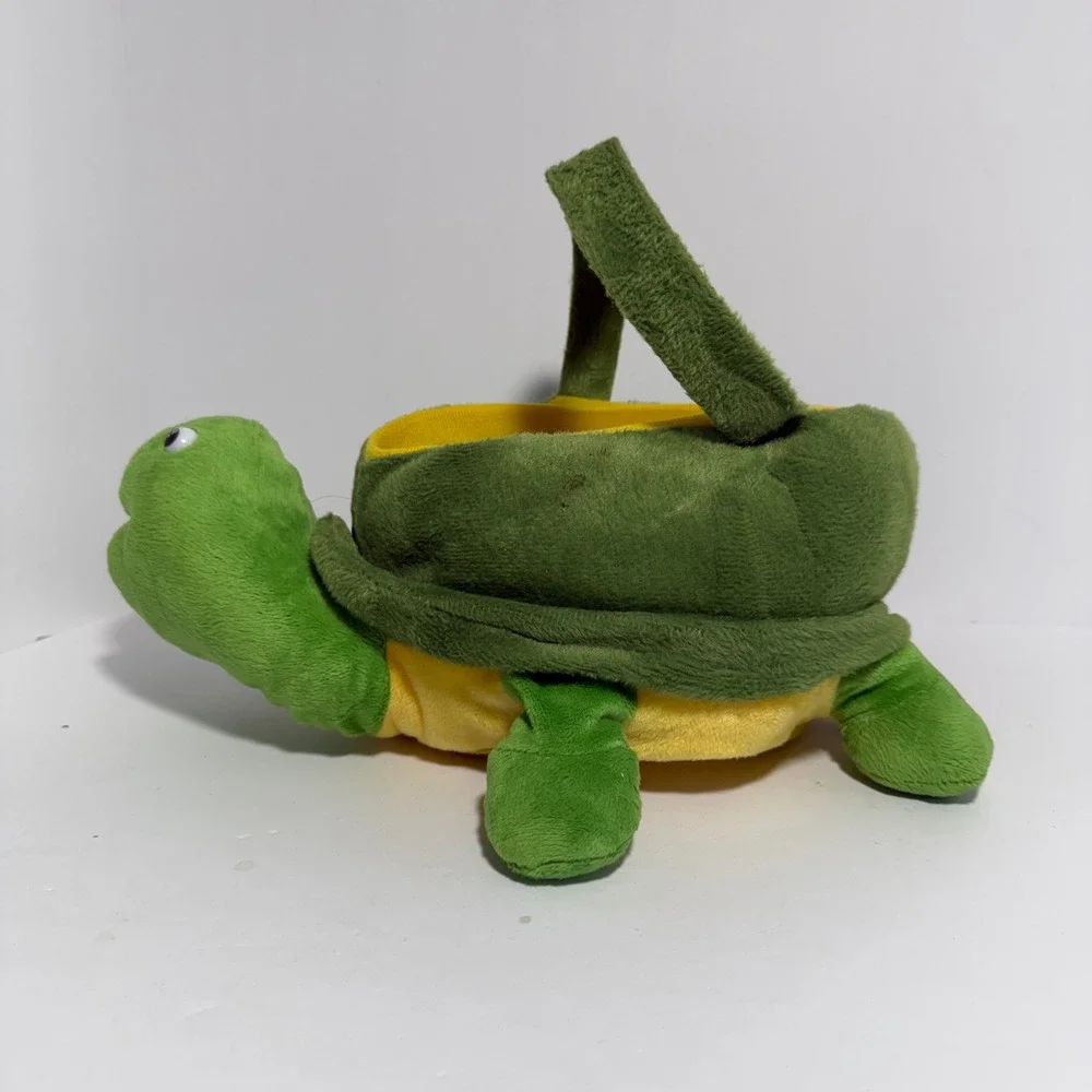 Dan Dee Collector's Choice Plush Turtle Basket Green Yellow Easter Halloween